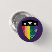 Verteidiger-Schild 01 (LGBTQIA) Button (Vorne & Hinten)
