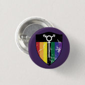 Verteidiger-Schild 02 (LGBTQIA) Button (Vorne & Hinten)