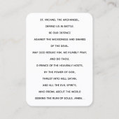 Verteidiger St. Michael die Erzengel-Gebetskarte Visitenkarte (Rückseite)