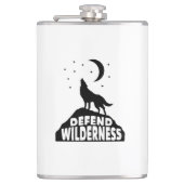 Verteidiger Wilderness Wolf Moon Flachmann (Vorderseite)