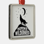 Verteidiger Wilderness Wolf Moon Ornament Aus Metall (Rechts)