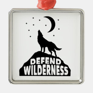 Verteidiger Wilderness Wolf Moon Ornament Aus Metall