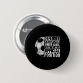 Verteidiger-Ziegelmauer-Position-Sport-Fußball-Ll- Button (Vorne & Hinten)