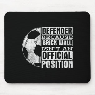 Verteidiger-Ziegelmauer-Position-Sport Fußll Ll Fu Mousepad