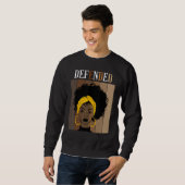 verteidigtes EdD-Doktorat von Bildung Black Afro Sweatshirt (Vorne ganz)