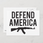 Verteidigung Amerikas AK47 Postkarte (Vorne/Hinten)