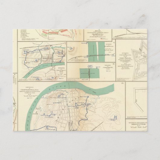 Verteidigung Chattanooga Postkarte (Vorderseite)