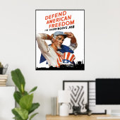Verteidigung der amerikanischen Freiheit — Grenze Poster (Heimbüro)