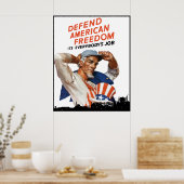 Verteidigung der amerikanischen Freiheit — Grenze Poster (Küche)