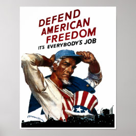Verteidigung der amerikanischen Freiheit Poster