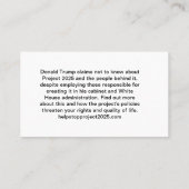 Verteidigung der Demokratie - Abstimmung blau - De Visitenkarte (Rückseite)