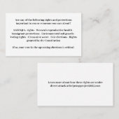 Verteidigung der Demokratie - Abstimmung blau Visitenkarte (Vorne/Hinten)