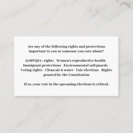 Verteidigung der Demokratie - Abstimmung blau Visitenkarte