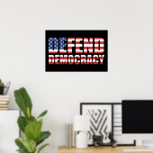Verteidigung der Demokratie für Demokratie und Wah Poster (Heimbüro)