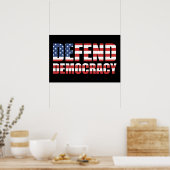 Verteidigung der Demokratie für Demokratie und Wah Poster (Küche)