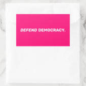 Verteidigung der Demokratie moderne Typografie hei Rechteckiger Aufkleber (Tasche)