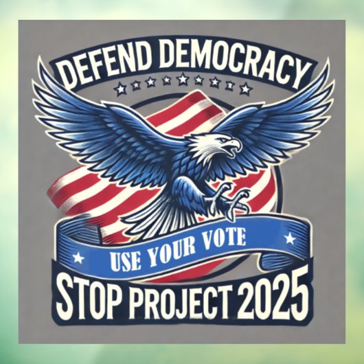 Verteidigung der Demokratie, Stoppprojekt 2025 Fensteraufkleber (Blatt 3)