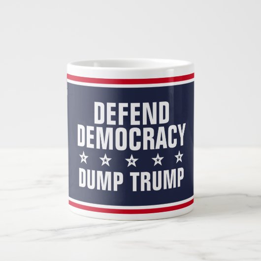 Verteidigung der Demokratie - Trump Jumbo-Tasse (Vorderseite)