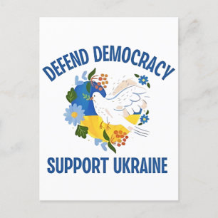 Verteidigung der Demokratie Unterstützung der Ukra Feiertagspostkarte