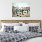 Verteidigung der Festung: Amerikanische Ureinwohne Leinwanddruck (Insitu (Schlafzimmer))