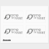 Verteidigung der nächtlichen Logo-Aufkleber Rechteckiger Aufkleber (Blatt)