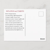 Verteidigung der Zollinflation Postkarte (Rückseite)