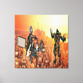 Verteidigung des Planeten Erde Leinwanddruck