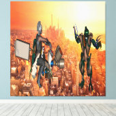 Verteidigung des Planeten Erde Leinwanddruck (Insitu (Holzboden))