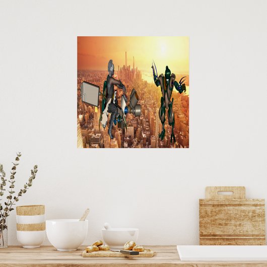 Verteidigung des Planeten Erde Poster (Küche)