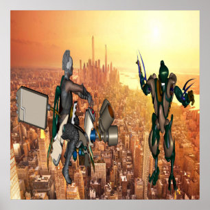 Verteidigung des Planeten Erde Poster