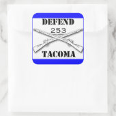 Verteidigung des Tacoms Quadratischer Aufkleber (Tasche)