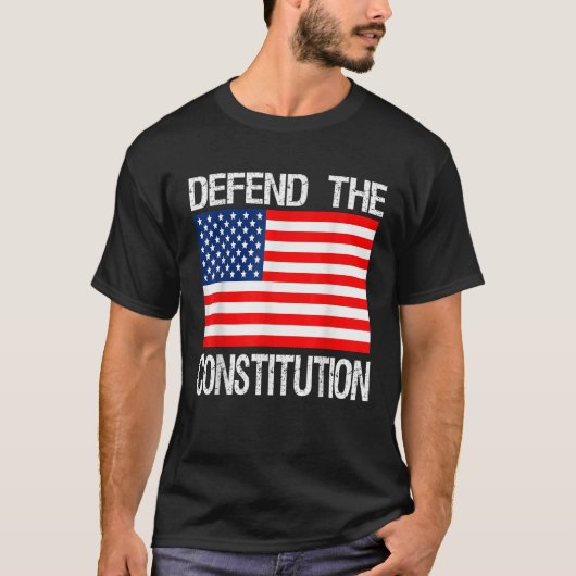 Verteidigung des verfassungsmäßigen US-politischen T-Shirt (Vorderseite)