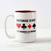 Verteidigung ist der Schlüssel zum Sieg in Bridge Zweifarbige Tasse (Links)
