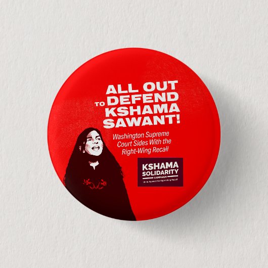Verteidigung Kshama Sawant Button (Vorderseite)