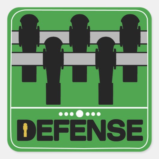 VERTEIDIGUNG QUADRATISCHER AUFKLEBER (Vorderseite)