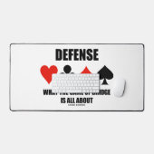 Verteidigung, worum es beim Spiel der Brücke geht Schreibtischunterlage (Tastatur & Maus)