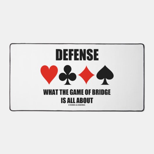 Verteidigung, worum es beim Spiel der Brücke geht Schreibtischunterlage (Vorderseite)