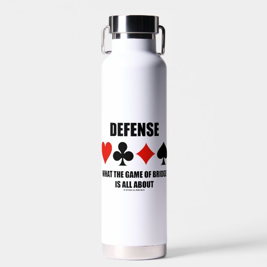 Verteidigung, worum es beim Spiel der Brücke geht Trinkflasche (Vorne)