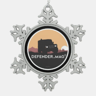VERTEIDIGUNGSMAG SCHNEEFLOCKEN Zinn-Ornament