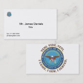 Verteidigungsministerium DOD VVV Schild Visitenkarte (Vorne/Hinten)