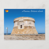 Verteidigungsturm von Fornells auf Menorca - Spani Postkarte (Vorderseite)
