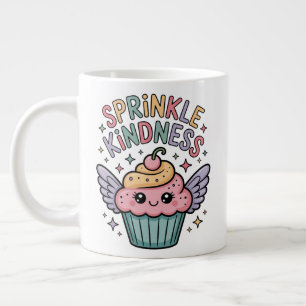Verteile Freundlichkeit   Cupcake Jumbo-Tasse