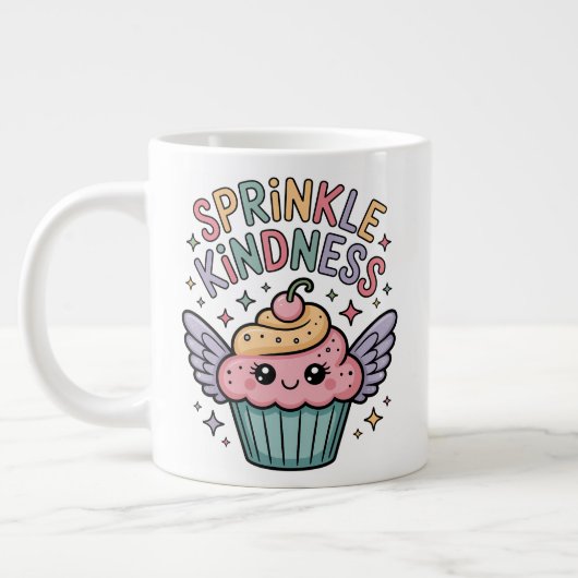 Verteile Freundlichkeit | Cupcake Jumbo-Tasse (Links)