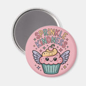 Verteile Freundlichkeit | Cupcake Magnet (Vorderseite/Rückseite)