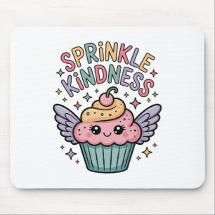 Verteile Freundlichkeit Cupcake Mousepad