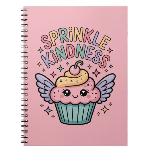 Verteile Freundlichkeit | Cupcake Notizblock (Vorderseite)