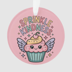 Verteile Freundlichkeit Cupcake Ornament