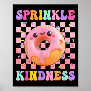 Verteile Freundlichkeit Groovy Donut Doughnut Lieb Poster