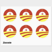 Verteilen des Reichtums Runder Aufkleber (Blatt)