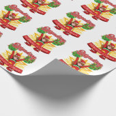 Verteilen Holiday Cheer Cheerleader Weihnachten Geschenkpapier (Ecke)